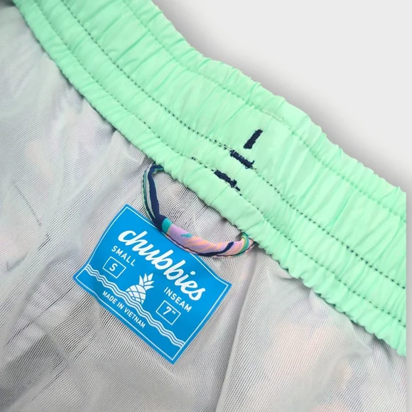 Men’s Chubbies The Night Faunas 7” Classic Swim Trunks Sz Small NWT - Picture 4 of 6